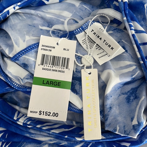 🆕Trina Turk “Basque” Swim Dress/Coverup, Size L - Picture 10 of 11